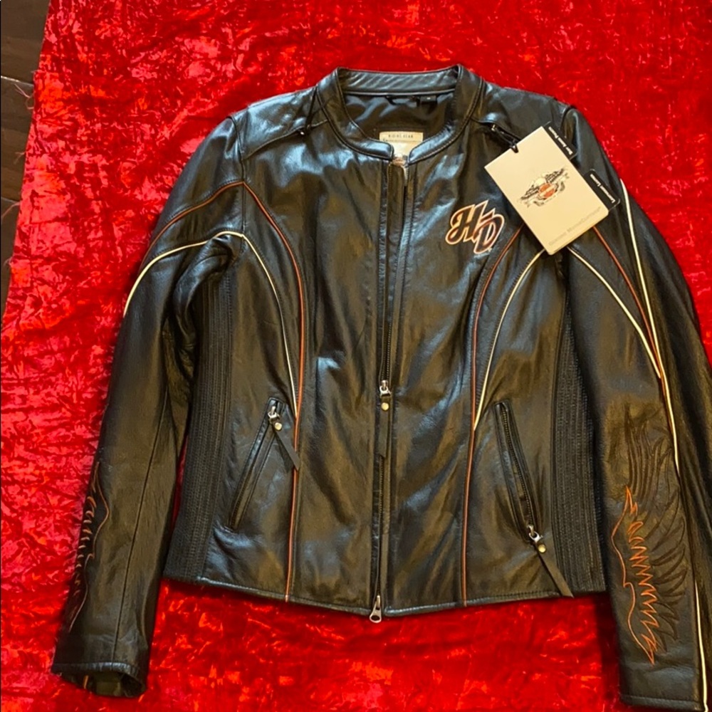 Ladies size Harley Davidson jacket. Matching chaps